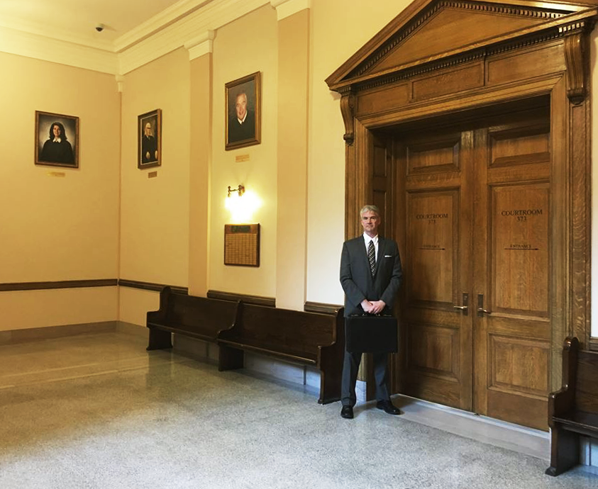 Paul R. Edwards Inside Courthouse